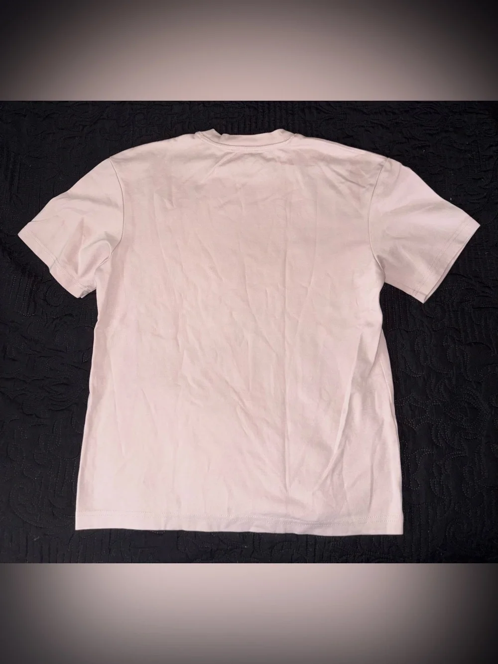Zara Short Sleeve Crewneck T-Shirt - Pale Pink Size Small - Picture 3 of 3